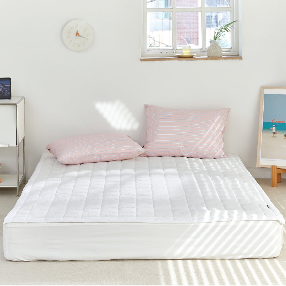 Cooling Seersucker Summer Blanket(Quilt) Only (Boat-Pink)-MayDay Mall