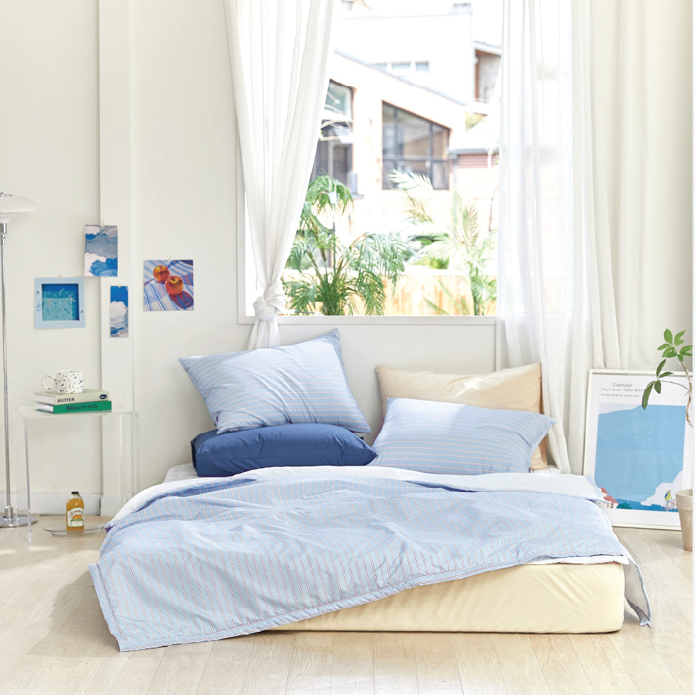 Cooling Seersucker Summer Bedding Set (boat) - Mayday Mall