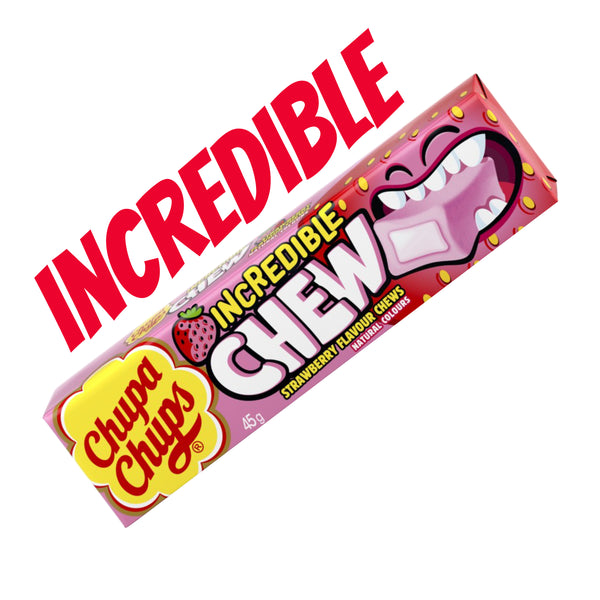 Chupa Chups Incredible Chew Strawberry (45g)-MayDay Mall