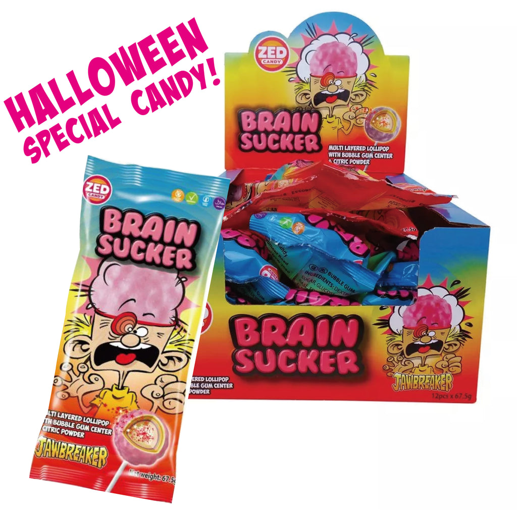 Zed Brain Sucker Jaw Breaker X 12p Candy Bulk-MayDay Mall