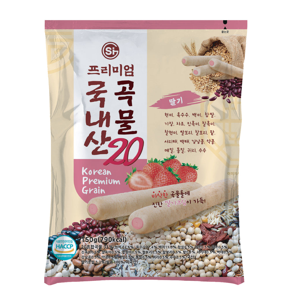 Korean Premium 20 Grains Snack With Strawberry 150g-MayDay