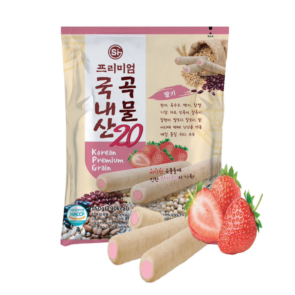 Korean Premium 20 Grains Snack With Strawberry 150g-MayDay