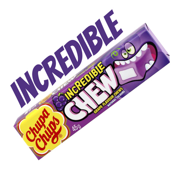 Chupa Chups Incredible Chew Grape (45g)-MayDay Mall