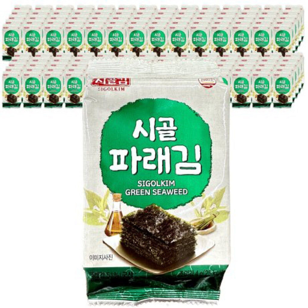 Korean Crispy Seaweed Nori Snacks - Olive Oil, Sesame Oil, Green Flavor 16 packs