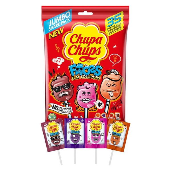 Chupa Chups faces flat Lollipops (210g)-MayDay Mall