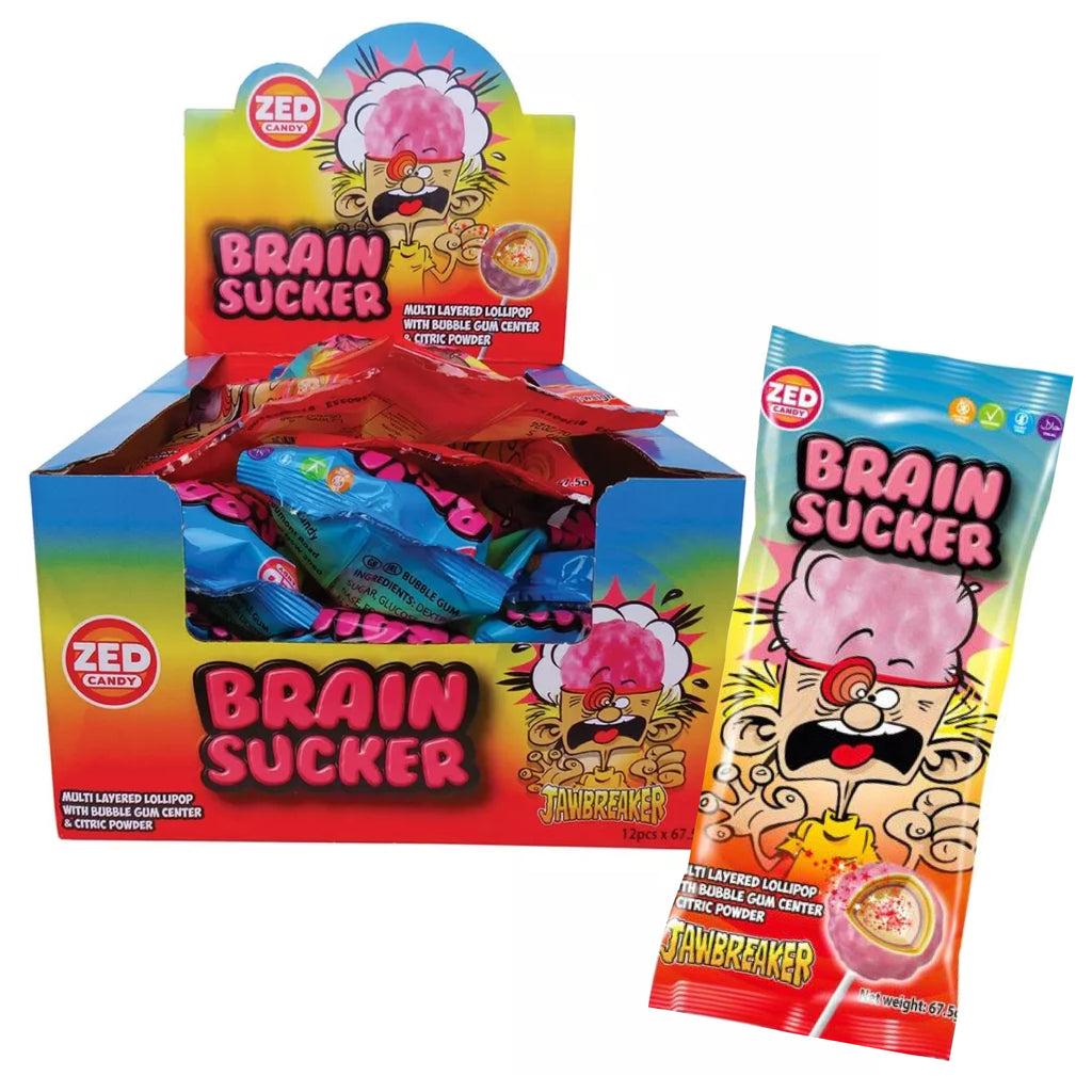 Zed Brain Sucker Jaw Breaker X 12p Candy Bulk-MayDay Mall