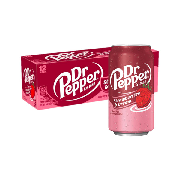Dr Pepper Strawberry & Cream (355ml X 12)-MayDay Mall