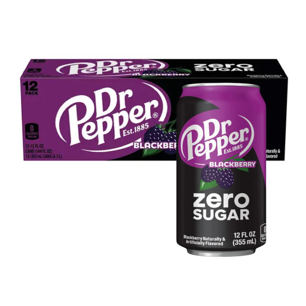 Dr Pepper Black Berry Zero (355ml X 12 Packs)-MayDay Mall