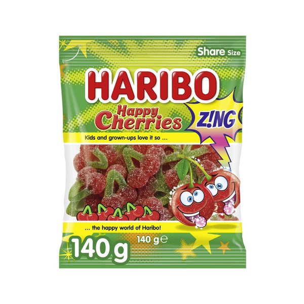Haribo Happy Sour Cherries (140g)-MayDay Mall