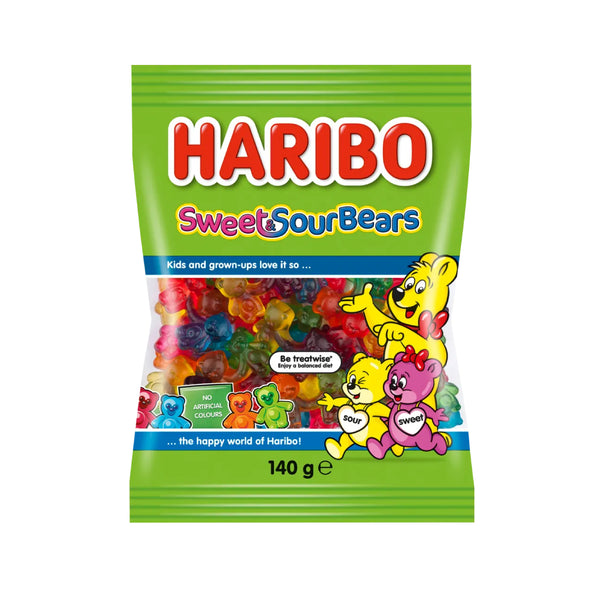 Haribo Sweet & Sour Bears (140g)-MayDay Mall