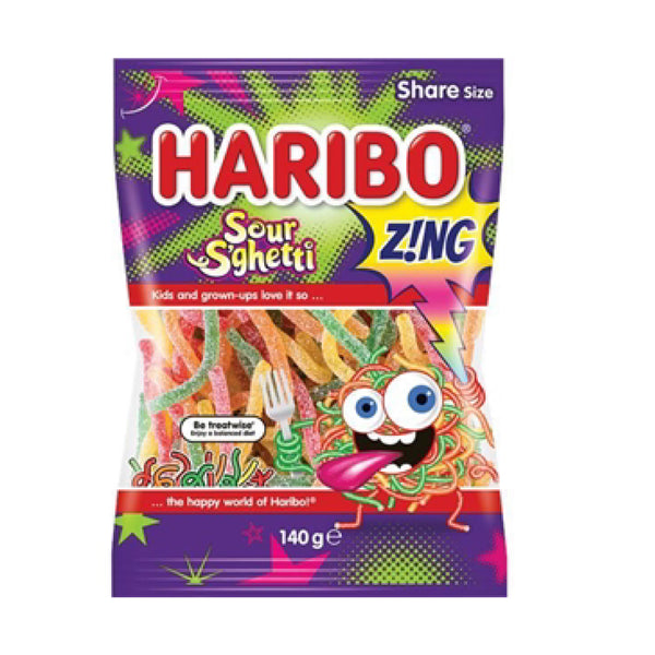 Haribo Sour S'ghetti (140g)-MayDay Mall