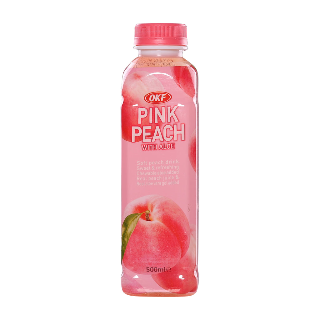 Pink Peach Drink With Aloe (500ml)-MayDay Mall