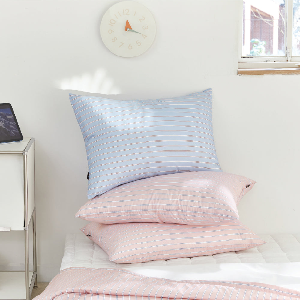 Cooling Seersucker Summer Bedding Set Boat-Pink