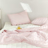 Cooling Seersucker Summer Bedding Set Boat-Pink