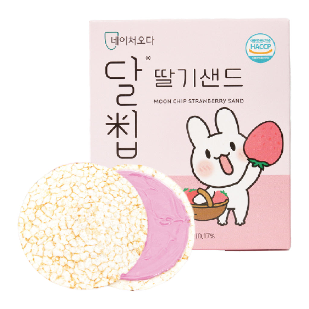Sweet Crispy Strawberry Rice Chip Sandwich - Dalchip 12g x 4
