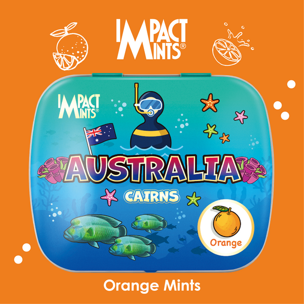 Impact Mints Candy Tin Orange Cairns Landmark Sugar-Free