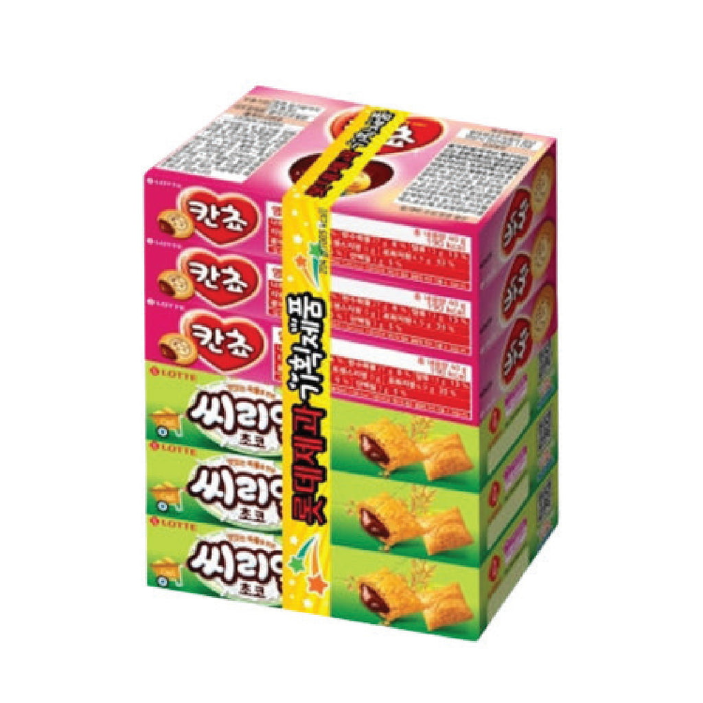 Lotte Choco Biscuit Assort 6 Bundle 204g Chocolate Snack