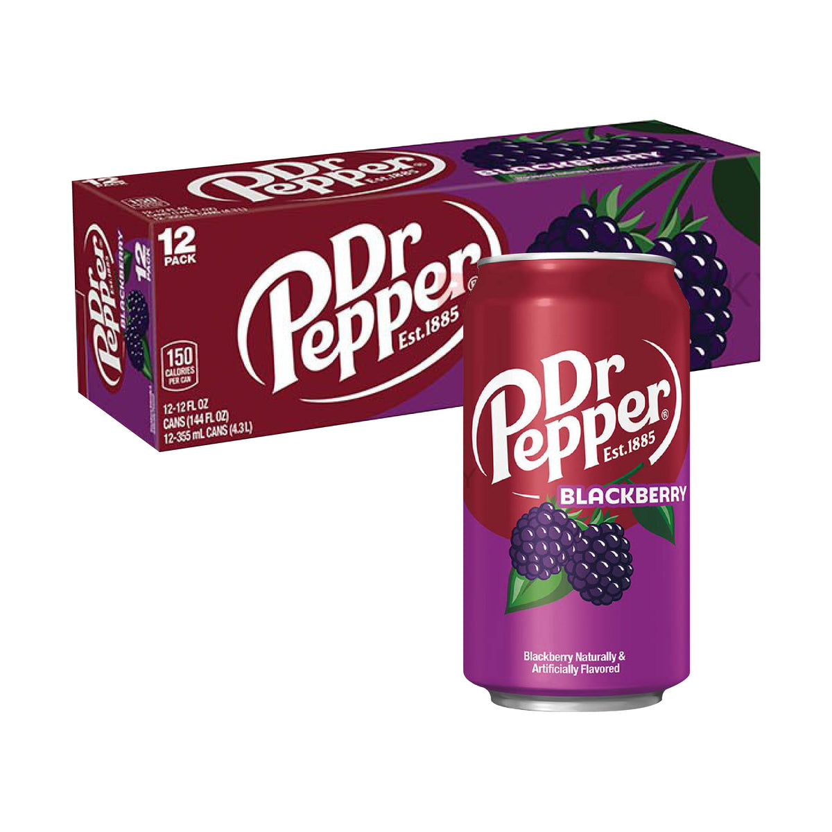 Buy Dr Pepper Black Berry 355ml 12 Packs Mayday Mall
