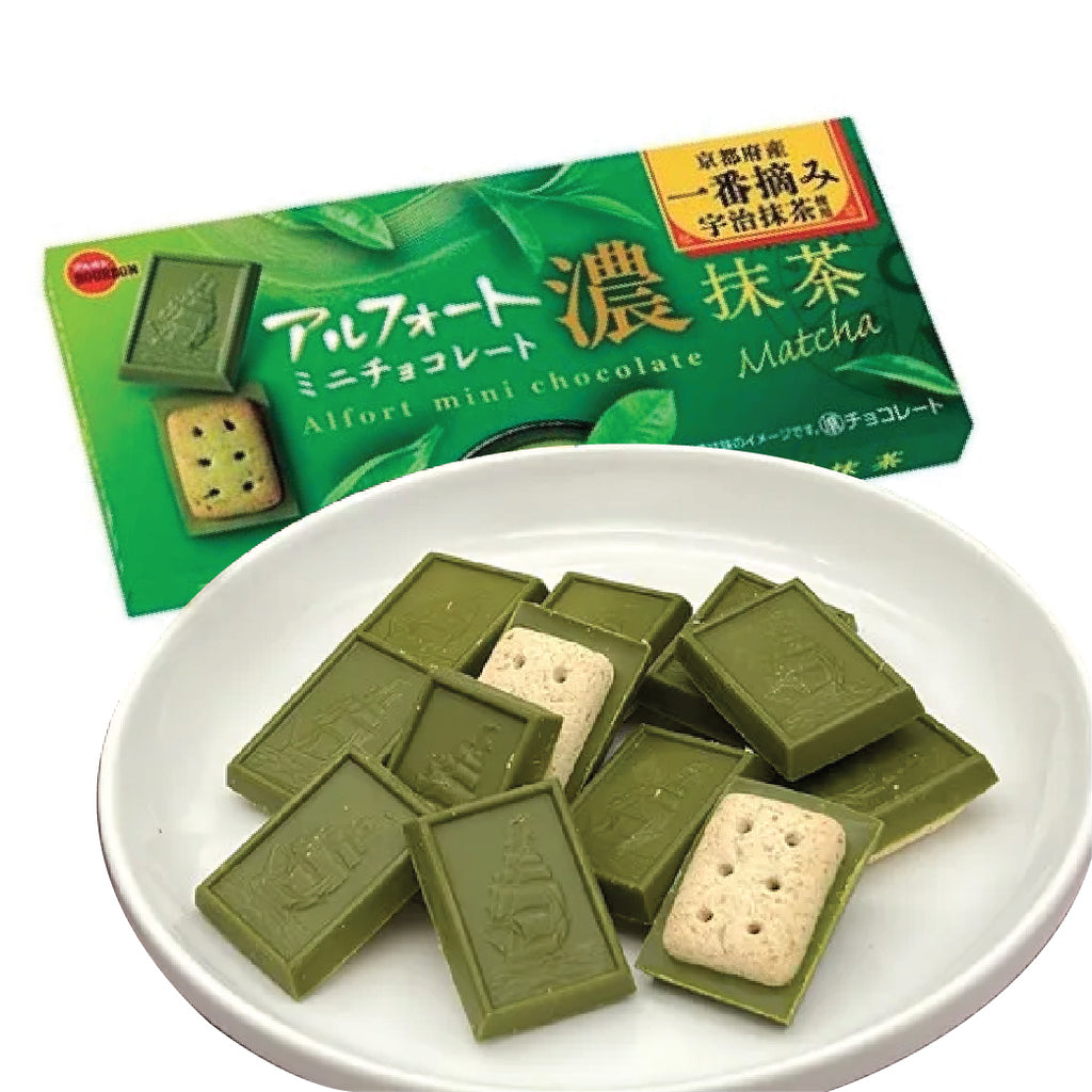 Bourbon Alfort Mini Rich Matcha Uji Green Tea Biscuits 60g